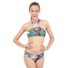 Glamour Enchantment Wizard High Neck Bikini Set by GardenOfOphir