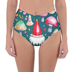 Mushrooms (228) Reversible High-waist Bikini Bottoms by GardenOfOphir