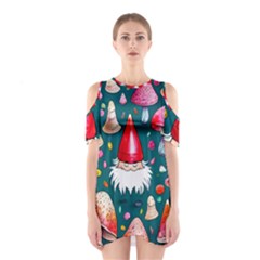 Mushrooms (228) Shoulder Cutout One Piece Dress by GardenOfOphir