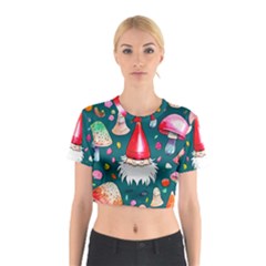 Mushrooms (228) Cotton Crop Top by GardenOfOphir