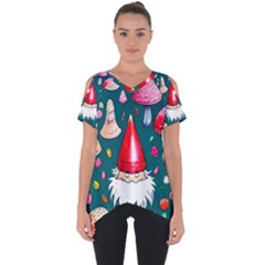 Mushrooms (228) Cut Out Side Drop Tee by GardenOfOphir