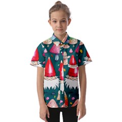 Mushrooms (228) Kids  Short Sleeve Shirt by GardenOfOphir