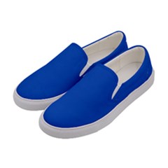 Absolute Zero Blue	 - 	canvas Slip Ons by ColorfulShoes