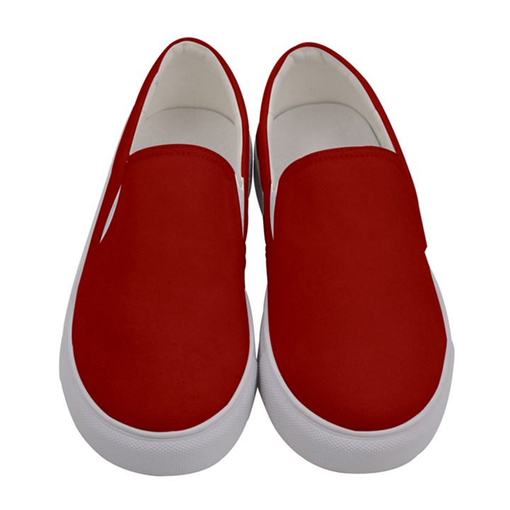 Apple Red	 - 	Canvas Slip Ons