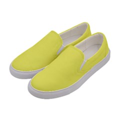 Laser Lemon Yellow	 - 	canvas Slip Ons by ColorfulShoes