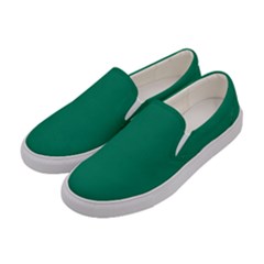 Spanish Viridian Green	 - 	canvas Slip Ons by ColorfulShoes