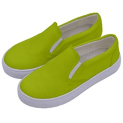 Bitter Lemon Green	 - 	canvas Slip Ons by ColorfulShoes