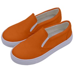 Dark Orange	 - 	canvas Slip Ons by ColorfulShoes