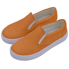 Neon Carrot Orange	 - 	canvas Slip Ons by ColorfulShoes