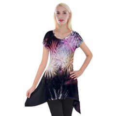 Firework Short Sleeve Side Drop Tunic by artworkshop