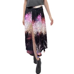 Firework Velour Split Maxi Skirt by artworkshop