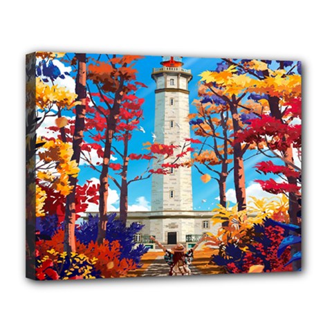 Lighthouse Canvas 14  X 11  (stretched) by artworkshop