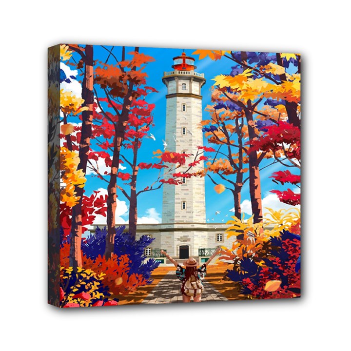 Lighthouse Mini Canvas 6  x 6  (Stretched)