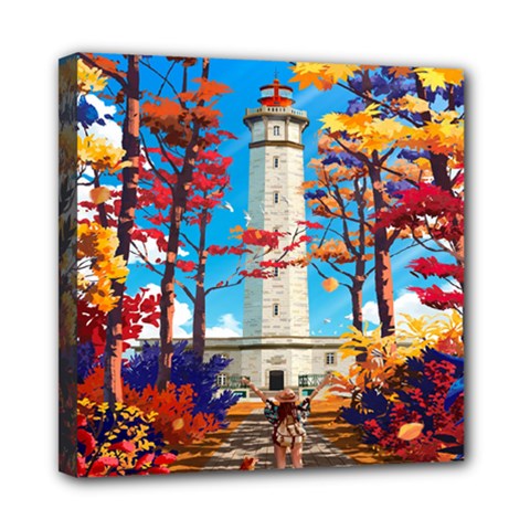 Lighthouse Mini Canvas 8  X 8  (stretched) by artworkshop