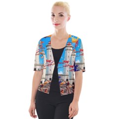 Lighthouse Cropped Button Cardigan by artworkshop