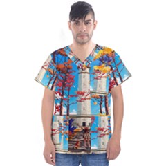 Lighthouse Men s V-neck Scrub Top