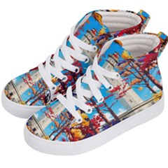 Lighthouse Kids  Hi-top Skate Sneakers by artworkshop