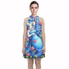 Mermay Velvet Halter Neckline Dress 