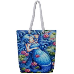 Mermay Full Print Rope Handle Tote (small) by artworkshop