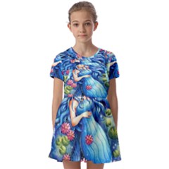 Mermay Kids  Short Sleeve Pinafore Style Dress