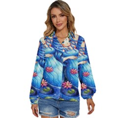 Mermay Women s Long Sleeve Button Down Shirt