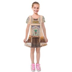 Mosque Kids  Short Sleeve Velvet Dress by artworkshop