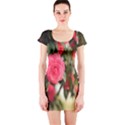 Flower Short Sleeve Bodycon Dress View1