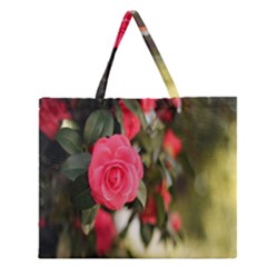 Flower Zipper Large Tote Bag by artworkshop