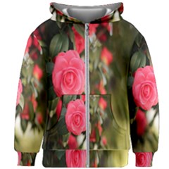 Flower Kids  Zipper Hoodie Without Drawstring by artworkshop