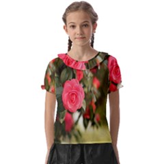 Flower Kids  Frill Chiffon Blouse by artworkshop