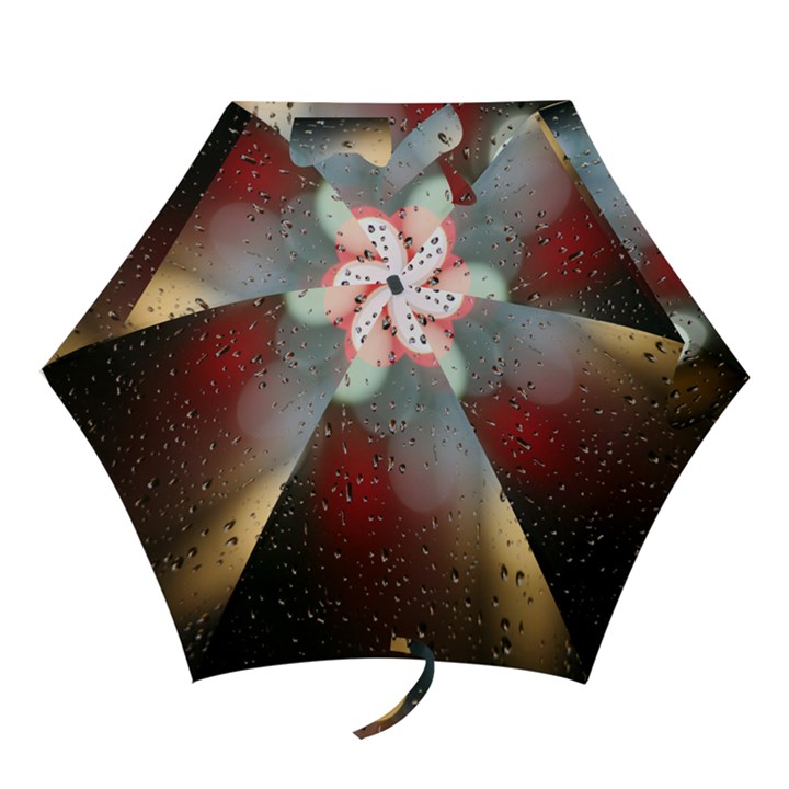 Rain on window Mini Folding Umbrellas