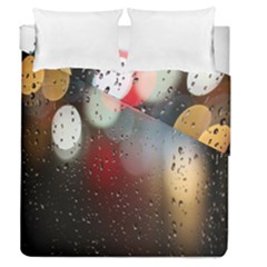 Rain On Window Duvet Cover Double Side (queen Size) by artworkshop