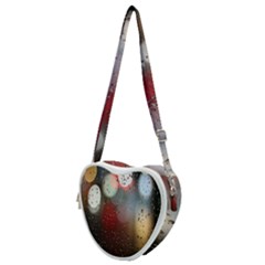 Rain On Window Heart Shoulder Bag by artworkshop