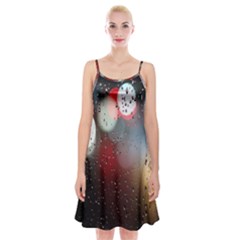 Rain On Window Spaghetti Strap Velvet Dress by artworkshop