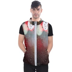 Rain On Window Men s Puffer Vest by artworkshop