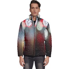 Rain On Window Men s Puffer Bubble Jacket Coat by artworkshop