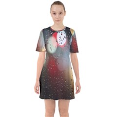 Rain On Window Sixties Short Sleeve Mini Dress by artworkshop