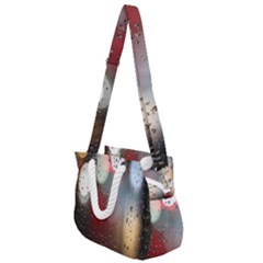 Rain On Window Rope Handles Shoulder Strap Bag by artworkshop