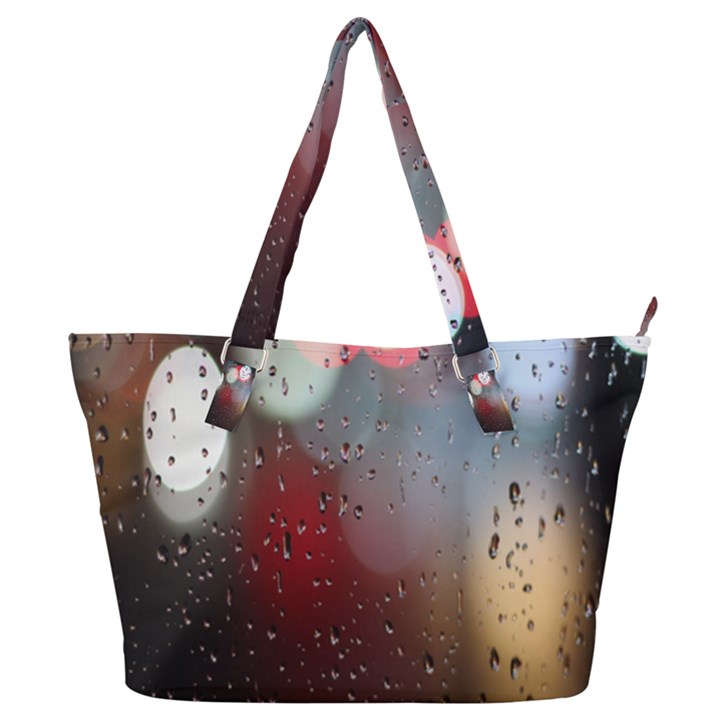 Rain on window Full Print Shoulder Bag