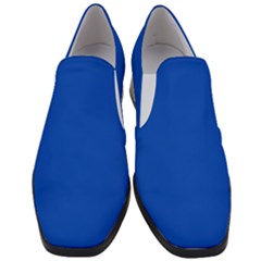 Absolute Zero Blue	 - 	slip On Heel Loafers by ColorfulShoes