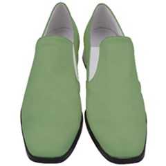 Dark Sea Green	 - 	slip On Heel Loafers by ColorfulShoes