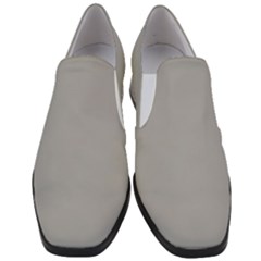 Chalice Silver Grey	 - 	slip On Heel Loafers by ColorfulShoes