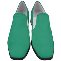 Jungle Green	 - 	slip On Heel Loafers by ColorfulShoes