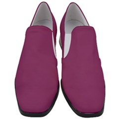 Glistening Grape Purple	 - 	slip On Heel Loafers by ColorfulShoes