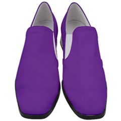 Grape Purple	 - 	slip On Heel Loafers by ColorfulShoes