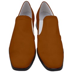 Rust Orange	 - 	slip On Heel Loafers by ColorfulShoes