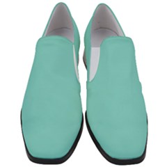 Tiffany Blue	 - 	slip On Heel Loafers by ColorfulShoes