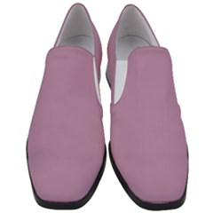 Smokey Grape Purple	 - 	slip On Heel Loafers by ColorfulShoes