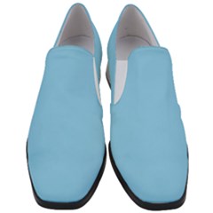 Baby Blue	 - 	Slip On Heel Loafers