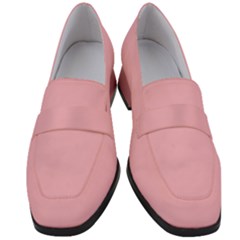 Lemonade Pink	 - 	chunky Heel Loafers by ColorfulShoes